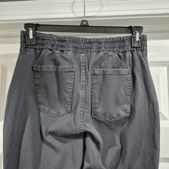 Spanx Pants Womens Large Dark Gray Cargo Jogger Utility Twill Pull On‎ Shaping - Picture 5 of 13